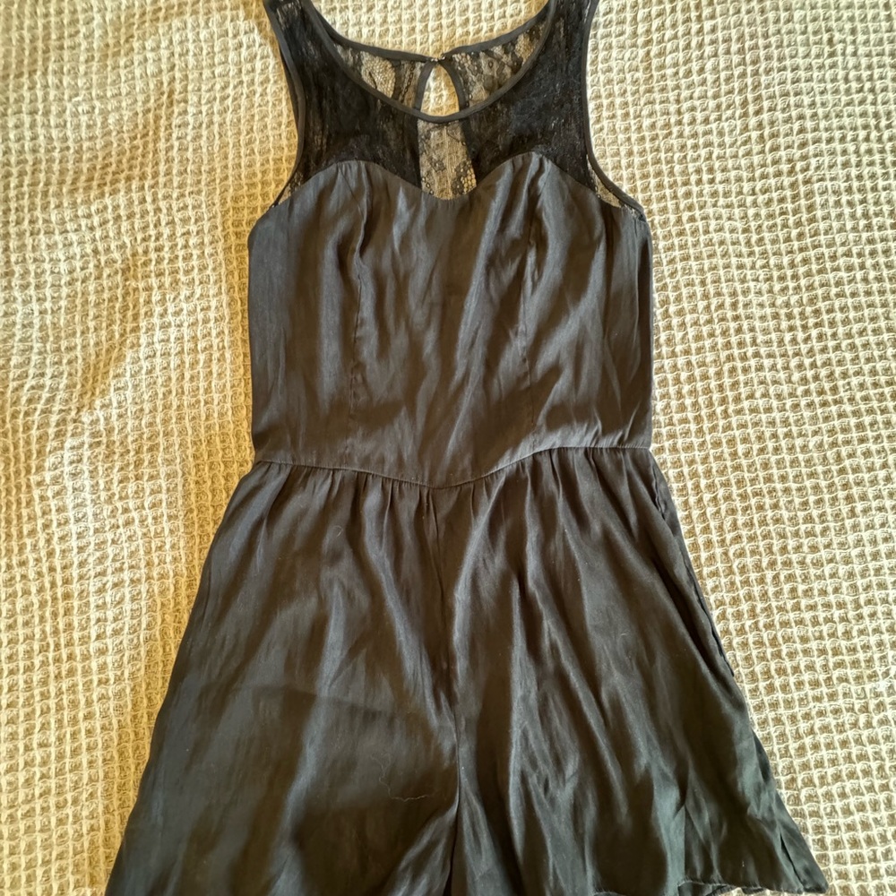 Chic Black Lace Romper
